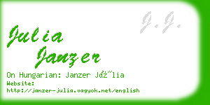 julia janzer business card